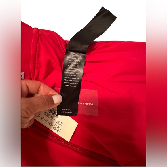 Andrea Iyamah - Hibi Pleated High Waisted Shorts Skort in Cherry- Size- M - Picture 14 of 16